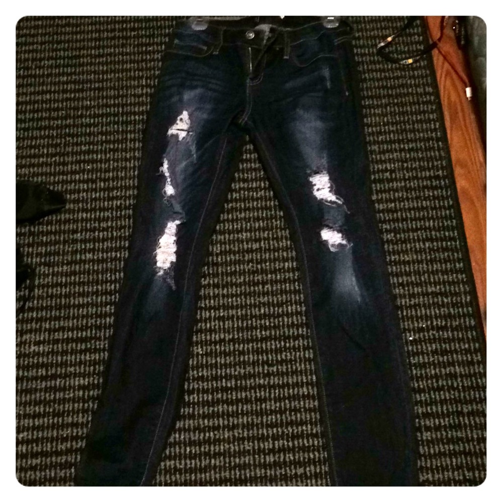 Cello Distressed Skinny Jeans